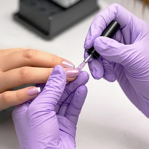 High Durability Multi-Purpose Purple Nitrile Disposable Gloves Powder-Free Touchscreen Makeup Nail Spa Salon Use CE Certified