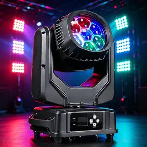Factory Direct Sale. 7*40w RGBW Strobe Focusing Waterproof Pan-tilt Lamp. Suitable for Disco, KTV, bar and Other Places.