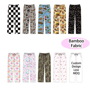 Bamboo Lounge Pants for Men Women Farm Print Soft Breathable Casual Pajama Bottoms for Daily Wear Custom