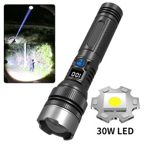 White Led Light Super Power Long Distance Flashlight Shot 1000 Meter Use 26650 Battery Type C Rechargeable Tactical Flashlight