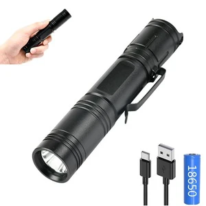 Brightenlux 18650 Rechargeable Super Bright Pocket LED Torch Light 1000 Lumen Small Mini Taschenlampe Powerful EDC Flashlight