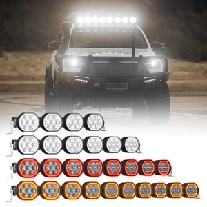 Universal Waterproof 12v White Yellow Amber Cover Spot Ditch Lamp 5 Inch Fog Drive Off Road Bar Led Pods Light Off-road