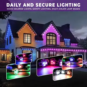 Permanent Plastic LED Pixel Lights 1m IP67 Rated APP Controlled Programmable for Outdoor Architectural & Stage Lighting