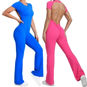 Wholesales One Piece Sports Jumpsuit Breathable Yoga Bodysuit Women's Jumpsuits Playsuits Sexy Yoga Jumpsuit One Piece