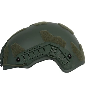 Adjustable Hard Shell Safety Helmet Tactical Helmet PE Head Protection 6-point Suspension Circular No Groove Paintball Helmet