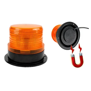 Excavator Truck Forklift Magnetic 12V 24V Emergency Rotating Strobe Yellow LED Equipment Indicator Beacon Lights