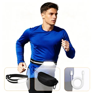 Clip On LED Flashlight For Runners Dog Walking-Rechargeable IP65 Safety Light 200 Beam Angle For Night Running Camping Hiking