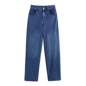 PB&ZA Women's 2025 Summer Vintage High Waist Female Ankle Denim Pants New Chic Fashion Series Straight Casual Washed Techniques