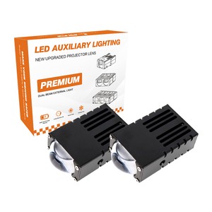 Tri Color Lamp Led Grille Light Slim Led Projector Lens Headlight 6000k/3000k Auxiliary Mini Driving Light Fog Lamp