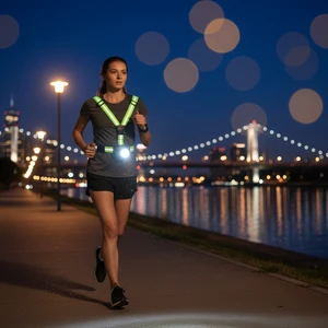 NIACONN LED Running Lights 500LM 6 Modes IPX5 Waterproof Rechargeable Lightweight for Night Walking/Cycling/Jogging