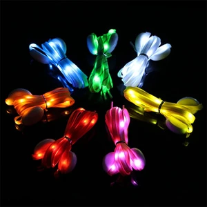 1 Pair LED Glowing Shoelaces Night Glow Lace Imitation Nylon Night Running Flash Fluorescent Shoe Rope Sneakers Luminous Lace