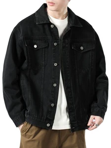 Spring American Retro Washed Vintage Loose Denim Wear Resistant Windproof Men's Jacket for Outdoor High Street Wear