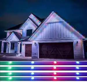 IP68 Plastic Gemstone Style Permanent Outdoor Christmas RGBW LED Garden Decoration Lights Remote App Control 5-Year Warranty
