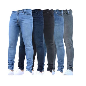 European-style Vintage Slim Fit Washed Denim Men's Pencil Pants-Lightweight Autumn Black