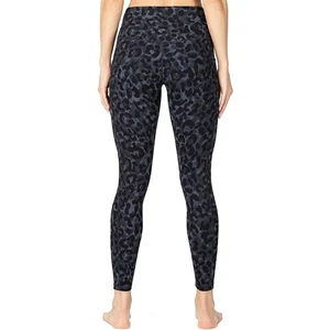 Best Selling Women's High Elastic Waist Spandex/Nylon Solid Leggings for Fitness Yoga Sports Gym Wear