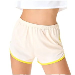 Custom High Quality Women Plus Size Yoga Shorts 100% Cotton Sporty Eco-Friendly Breathable Quick Dry Elastic Waist Solid Pattern