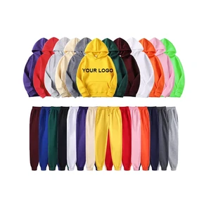 17 Colors New Printed Tracksuit Men/Women Breathable Sportswear Warmth 2-Piece Set Loose Hoodies Fleece Sweatshirt Pants Autumn