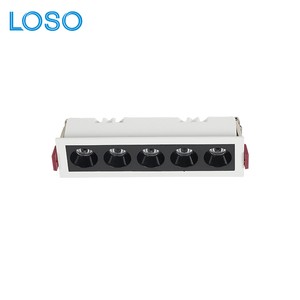 Modern Commercial Grille Lighting Recessed Aluminum 10W, 20W, 30W Linear LED