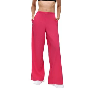 Women High Waist Loose Wide Leg Pants Spring Summer Casual Straight Solid Color Breathable Nylon Minimalist Comfortable