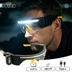 Cycling Glasses Headlamp Sensor Light With Lens Repair Inspection Work Light Smart Wave Sensor Windproof Headlamp
