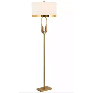 Good Quality Modern Luxury Faceted Corner Floor Lamp for Hotel Home Living Room Decoration Floor Light with White Lampshade