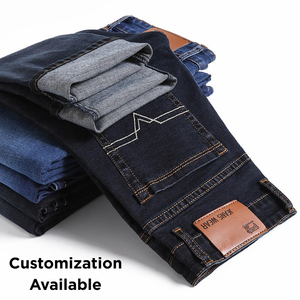MASS PRODUCTION Mens Vintage Regular Straight Distressed Solid Denim Jeans Factory Direct Formal Sweet Casual Breathable Autumn