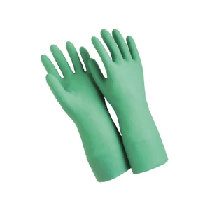 Green Chemical Resistant Rubber Gloves Industrial Safety Gloves with Long Cuff for Heavy Duty Protection