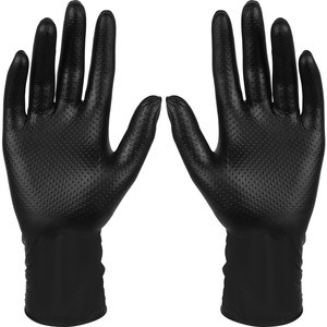8g Heavy Duty Black Nitrile Safety Work Gloves Disposable Industrial Safety Gloves