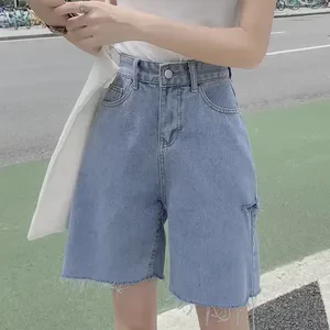 Latest Collection Women's Jeans Denim Shorts Hot Shorts Pants Female Loose Curling Denim Shorts for Women