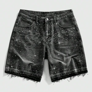 Comfortable Breathable Summer Men's Denim Shorts High Quality Custom Logo Casual Cotton Overalls