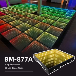 Durable Interactive Led Dance Floor with Laminated Glass Mirror Floral Battery Operate 3ft X 3ft for Rent A Aisle in Malaysia