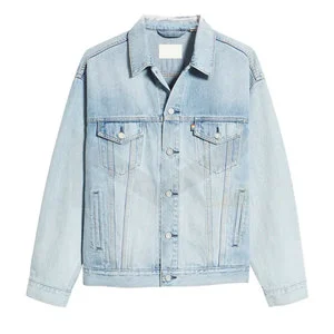 Men's Jeans Jackets With Front Two Pockets Street Wear Customized Made Jeans Jackets for Men