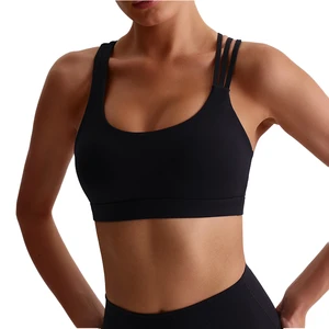 Custom Women's Plus Size Gym Sports Bra High Quality Sublimated Front Medium Support Running Quick Dry Breathable Spandex/Nylon