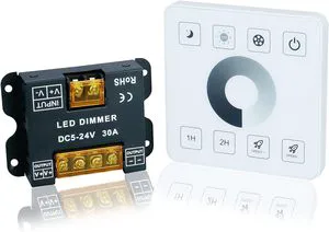 RF Wireless Wall- Mounted Dimmer Control for DC5-24V 30A Single Color Lighting