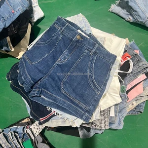 Philippines Second Hand Women Low Waist High Waisted Denim Shorts Used Denim Shorts Bulk Market Mixed Bales Supplier