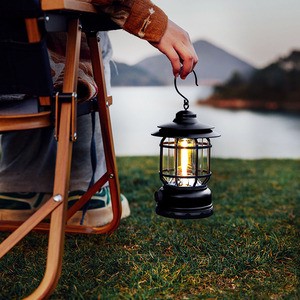 Multifunctional Waterproof Vintage Battery Powered ABS LED Camping Lantern Portable Outdoor Hiking Camping Light
