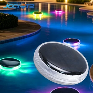 Solar Powered Floating Pool Light IP67 Waterproof RGB Color Changing LED Lamp Dimmable Remote Control Portable 50000 Hours