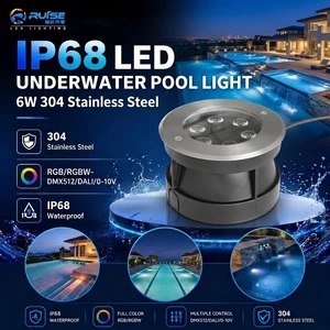 Professional Outdoor IP68 Waterproof Dimmable LED Recessed Pool Light for Swimming Pool and Landscape 6W