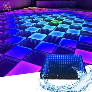 Factory 50x50cm Wedding 3D Mirror Infinity Led Magnetic Dance Floor