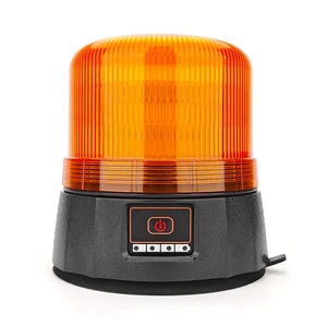 Wetech Portable LED Emergency Beacon Lamp Wireless Rechargeable Flashing Amber Revolving Warning Light With Magnetic Base