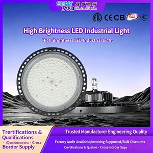 110V 220V 5 Years Warranty Industrial High Bay Lamp 100W 150W 200W 300W UFO LED High Bay Light Warehouse Workshop Lighting