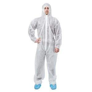 Junlong Disposable Cleanroom Coveralls Anti-Static Waterproof ISO13485 Certified PP 36g Lightweight for Cleanroom Use-Wholesale
