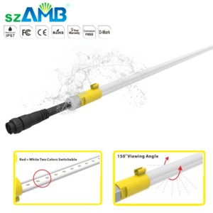 Professional Lighting IP67 DC48V Chicken Redlight Dimmable Flicker Free LED Poultry Light 0-10V Tube T6 Tube T6 Led Tube