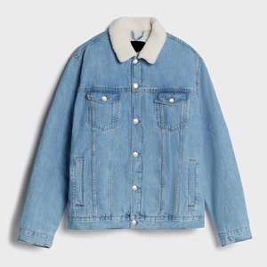 Wholesale Price Custom Made Logo Denim And Jackets In Blue Black Color Jean Fur Cotton Denim Jacket For Man