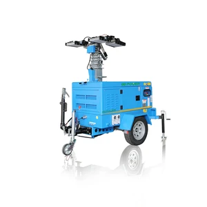 Outdoor LED 1 Phase 8kw Flood Light Mobile Tower Generator Made in China