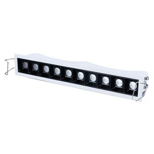 2x10W Embedded LED Bar Grille Light Anti Glare Led Ceiling Spotlight Grid Lamp for Office Exhibition Hall