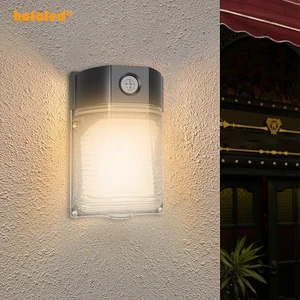 Commercial Dusk-to-Dawn Photocell AC100-277V Human Body Induction Sensor LED Wall Pack Light for Outdoor Garden Garage Walls