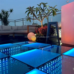 LED Neon Slim Par Nightclub Dance Floors IP67 Rating Sound-Activated Control 500KG Load Capacity Stainless Steel Glass