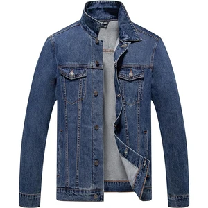 Outfit Men's Jeans Jacket Denim Coat Jacket Front Button Style High Quality Ripped Jeans Jacket Online Selling Trendy