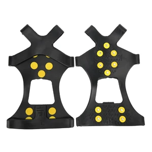 Wholesale 1L Anti-Slip Shoe Covers Portable 10-Teeth Crampons Winter Ice Snow Roads Anti-Fall Artifact For Mountaineering